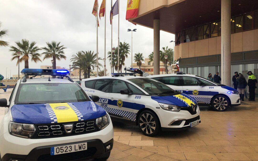 Santa Pola presenta 3 nuevos vehículos para la Policía Local y confirma la adquisición de 3 más en este año
