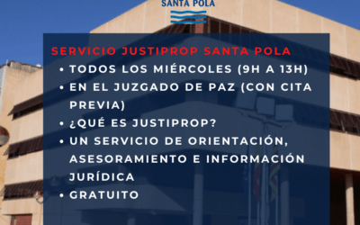 Santa Pola inicia el miércoles 16 el servicio Justiprop de la Generalitat