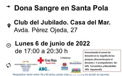 6 de junio, donación de sangre en Santa Pola