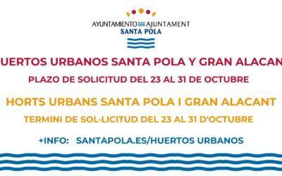 Se abre el plazo para solicitar huertos urbanos en Santa Pola y Gran Alacant del 23 al 31 de octubre